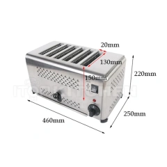 Commercial Stainless Steel Electric Bread Toaster Machine 6 Slice Breakfast Toaster