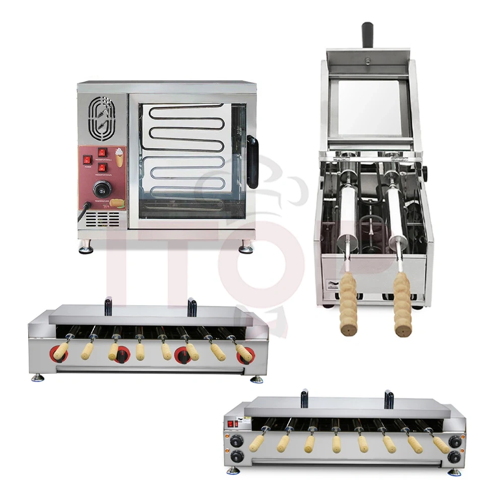 IT-907 Kurtosh Kurtos Kalacs Chimney Cake Oven 16 Rollers Ice Cream Bread Rolls Baking Roast Bread Machine