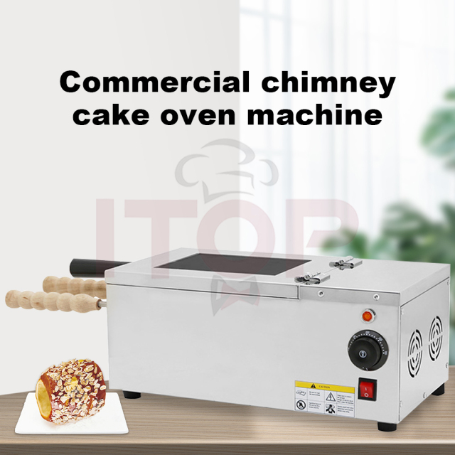 IT-ECOM2 Electric Chimney Cake Bread Baker Machine Chimney Cake Grill Oven 2 pcs Grill Sticks