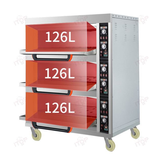 Commercial Bakery 3 Layer Deck Oven Machine Industrial Bread/cake/pizza/biscuit Baking Oven
