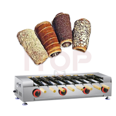 IT-GCOM8 Gas Chimney Cake Kurtos Kalacs Machine Hungary Trdelnik Chimney Bread Roll Oven 8 pcs Grill Sticks