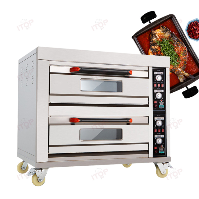 Commercial Double Decks Baking Oven Bakery Multifunction Oven For Cookies Bread Cake