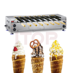 IT-ECOM8 Hungary Kurtos Kalacs Oven Machine Chimney Cake Baking Machine 8 pcs Grill Sticks