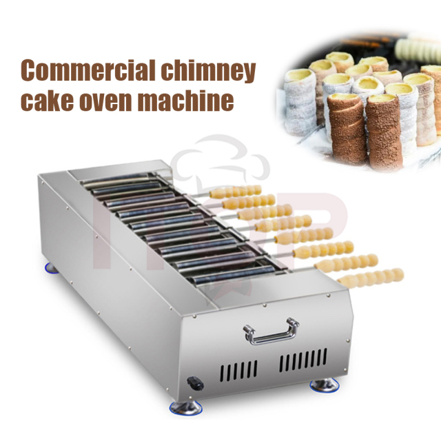IT-ECOM8 Hungary Kurtos Kalacs Oven Machine Chimney Cake Baking Machine 8 pcs Grill Sticks