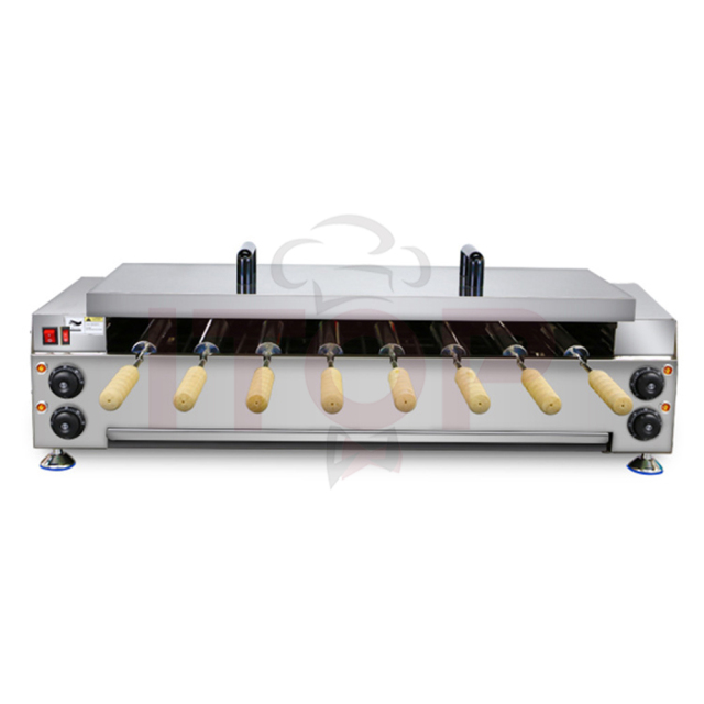 IT-ECOM8 Hungary Kurtos Kalacs Oven Machine Chimney Cake Baking Machine 8 pcs Grill Sticks