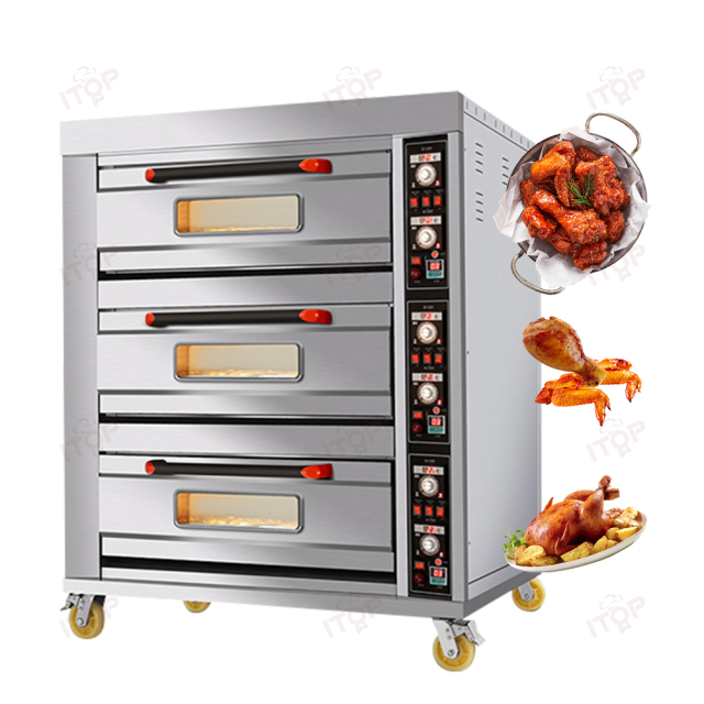 Commercial Bakery 3 Layer Deck Oven Machine Industrial Bread/cake/pizza/biscuit Baking Oven