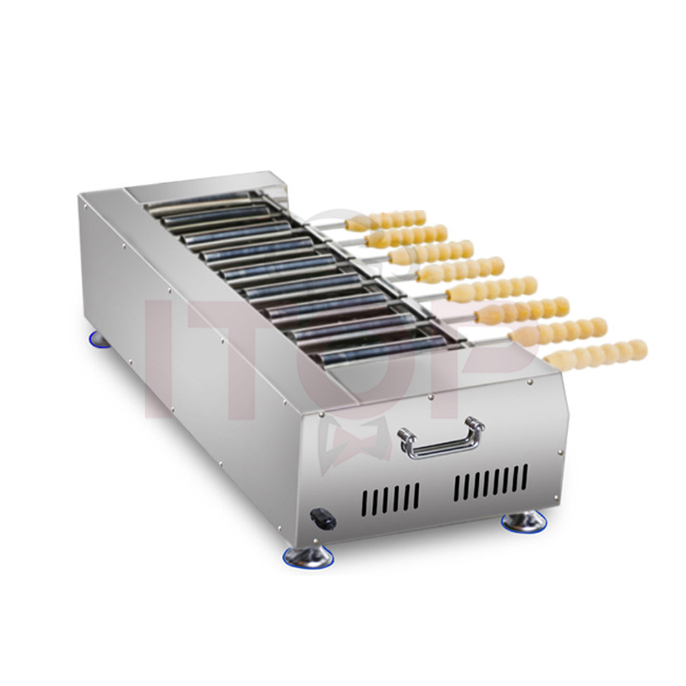 IT-ECOM8 Hungary Kurtos Kalacs Oven Machine Chimney Cake Baking Machine 8 pcs Grill Sticks