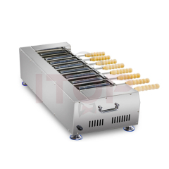IT-ECOM8 Hungary Kurtos Kalacs Oven Machine Chimney Cake Baking Machine 8 pcs Grill Sticks