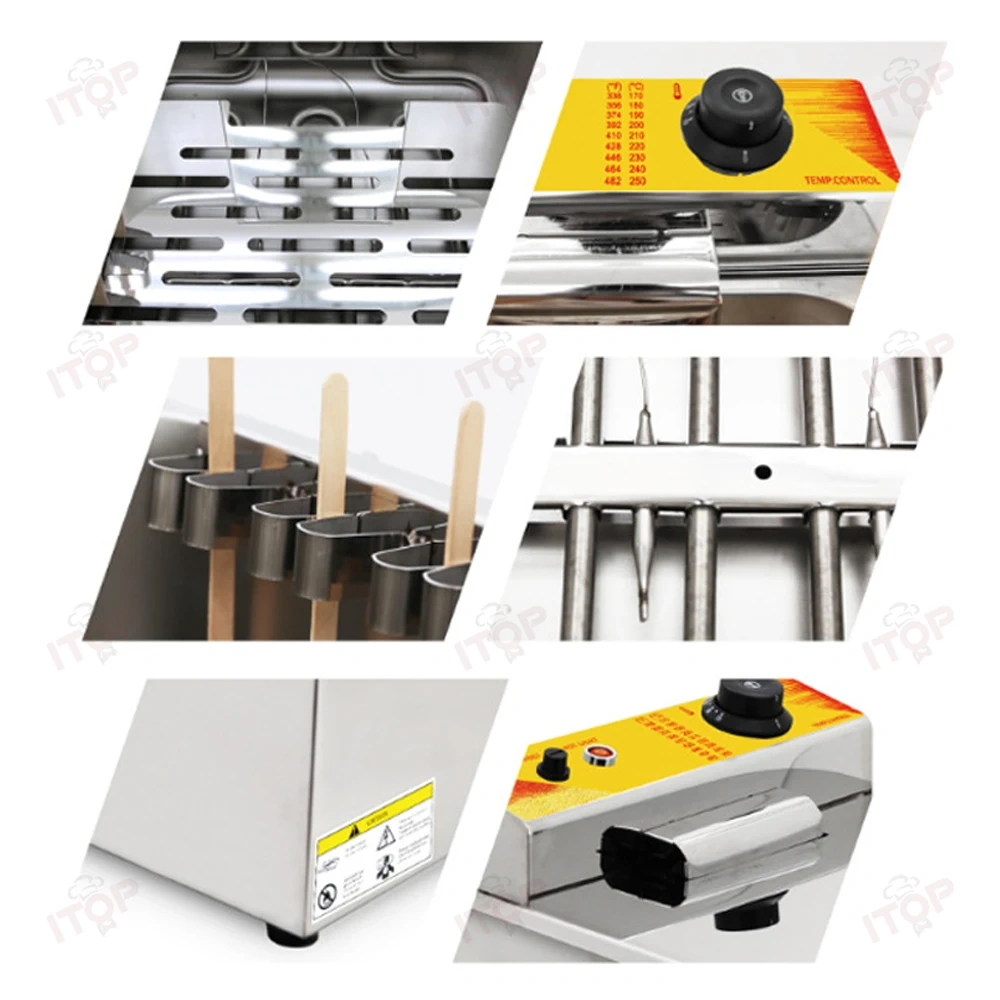 12L Professional Easy To Clean For Cheese Hot Dog Frying Cooking Machine Mozzarella Corn Dog Deep Fryer