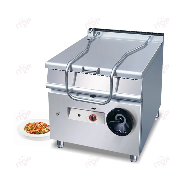Electric Gas Tilting Braising Pan 80 Litres Bratt Pan Frying Boiling Grilling Simmering Tilt Pan