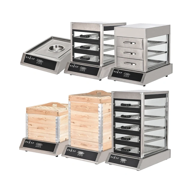 Restaurant 304 Stainless Steel Dim Sum Steamer Commercial Single Holes Electric Bun Steaming Machine