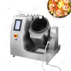 Large Capacity Heavy Duty Electromagnetic Induction Automatic Stir Fry Cooking Machine Store 500+ Recipes Touch Screen Display