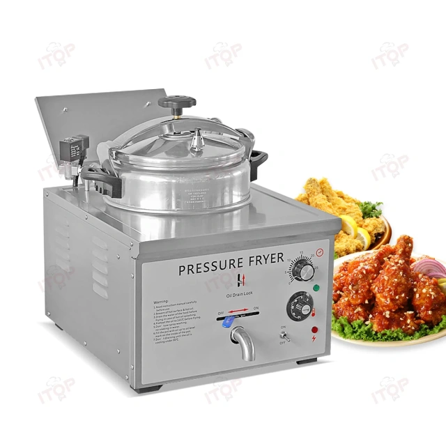 Table Top 16L Electric Pressure Fryer Chicken Express Frying Pot Restaurant Hotel Fast Food Store