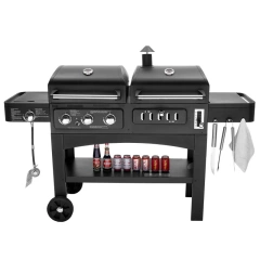 American Family Party Outdoor Courtyard Gas And Carbon Dual-Use Barbecue Grill Charcoal Gas Comb BBQ Machine