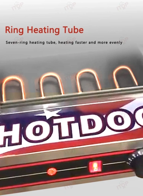 Stainless Steel Hot Dog Warmer Bakery Pastry Egg Tart Hamburg Warm Cabinet Fried Food Warming Showcase