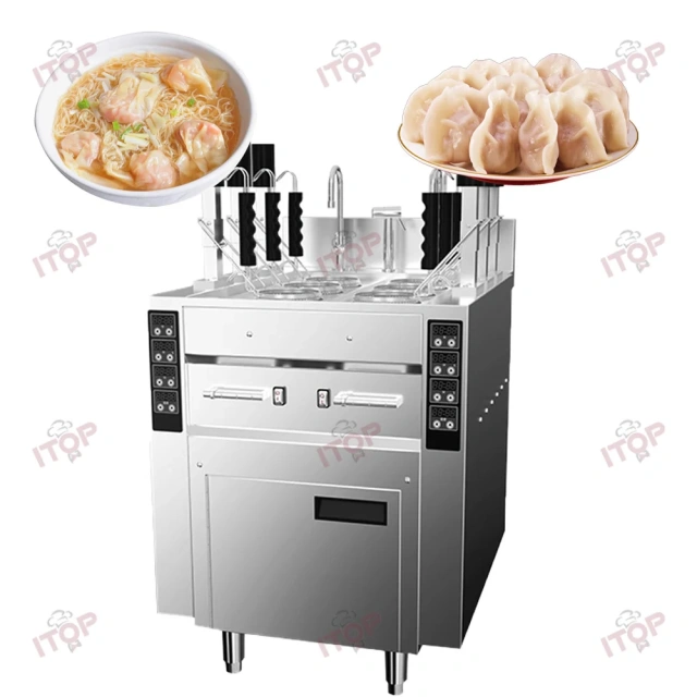Restaurant Commercial Noodle Cooking Machine Pasta Udon Spaghetti Ramen Dumplings Wonton Auto Lifting Cooker