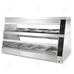 1.2m 1.5m 1.8m Buffet Restaurants Table Top Commercial Insulated Stainless Steel Electric Food Warmer Display Showcase