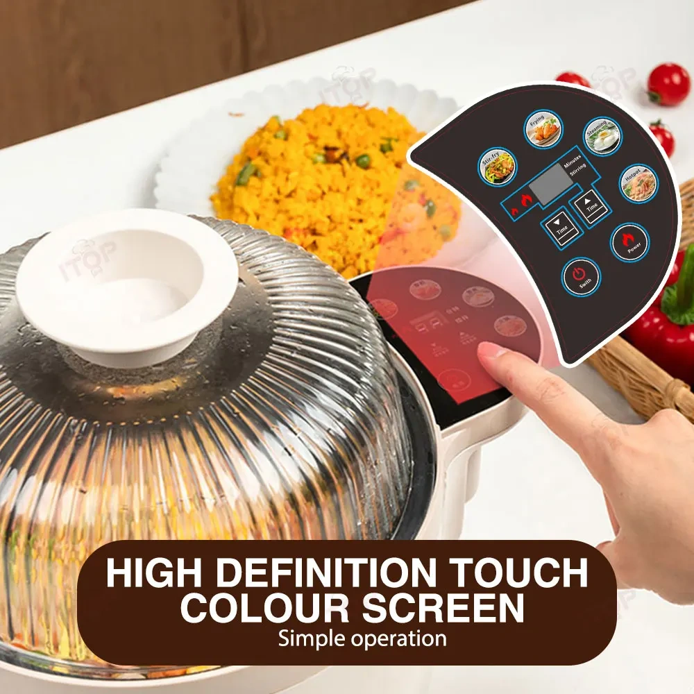 3.5L Capacity Home Kitchen Use Cooker Robot Automatic Food Cooking Wok Stir Fry Machine