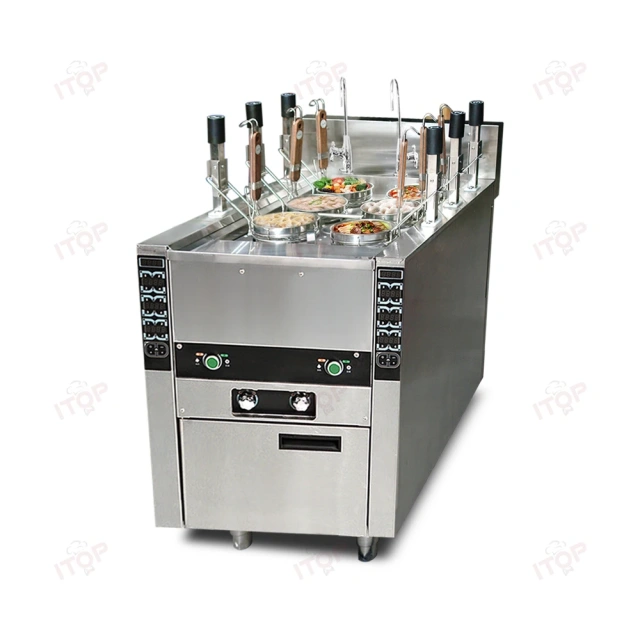 Automatic Lift Up Noodle Boiler Restaurant Commercial Pasta Cooker 6 Lifts Baskets Fast Spaghetti Ramen Cooking Machine