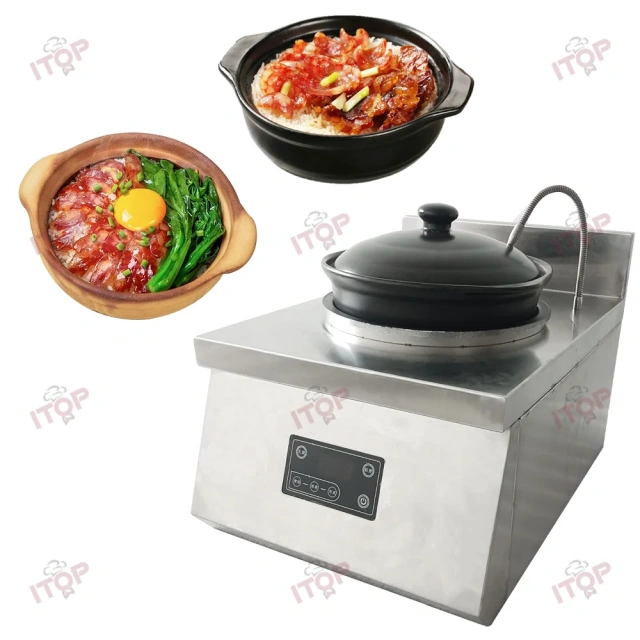 Commercial Single Wok Stove Claypot Rice Machine Electric 2000w Cooker Stove