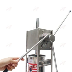 5L Barrel Commercial Spanish Churro Machine With 25L Fryer And 5 Pieces Different Nozzles