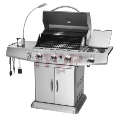Home Family 4 Burners Barbecue Machine Stainless Steel Outdoor Grill Villa Party Gas Grill Machine With CE