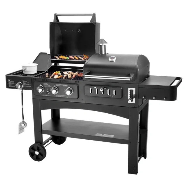 American Family Party Outdoor Courtyard Gas And Carbon Dual-Use Barbecue Grill Charcoal Gas Comb BBQ Machine