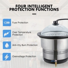 Desktop Electric Mini Hot Pot Cooking Pot 220v Multifunctional 2 Layers Electric Steaming Cooker