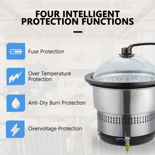 Desktop Electric Mini Hot Pot Cooking Pot 220v Multifunctional 2 Layers Electric Steaming Cooker