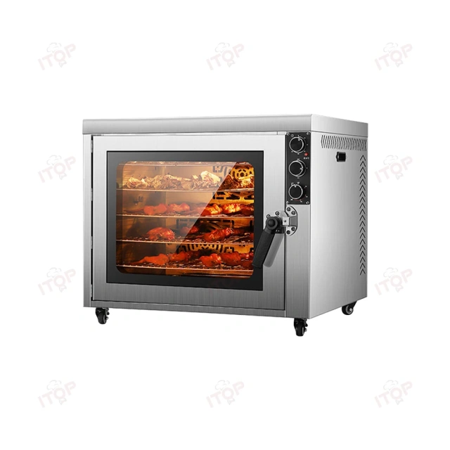 Restaurant Hotel Professional Electric Commercial Meat Grill Chicken Rotisserie Oven With 5 Pieces 5 Grilling Net