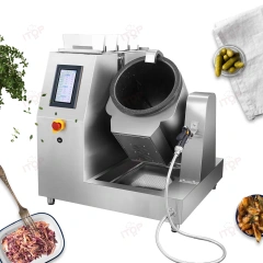 Large Capacity Heavy Duty Electromagnetic Induction Automatic Stir Fry Cooking Machine Store 500+ Recipes Touch Screen Display