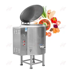 60l - 600liter Large Capacity Water Double Jacketed Boiling Pot Commercial Kitchen Gas Electric Soup Kettle Jacketed Boiling Pan