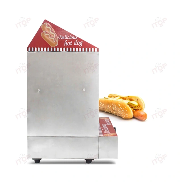 Commercial Electric 110v 220v Sausage Hot Dog Warming Machine Hamburger Sandwich Fried Food  Warmer Showcase