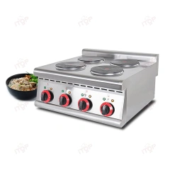 Commercial Electric Cooking Stove 8kw Countertop 4 Head Food Cooker Combination Cooking Range
