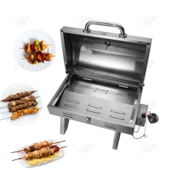 Manufacturer Cheap Price Outdoor Camping Garden Tabletop Single Head Stainless Steel Portable Gas Foldable Bbq Grill