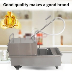 Fryer Filter Stainless Steel Cooking Oil Filter Machine  Commercial 48L Fuel Oil Filter Portable Fryer Oil Filtration System