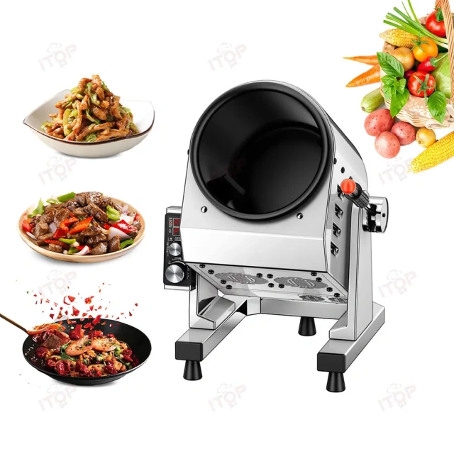 26CM Pot Economical Commercial Electromagnetic Cooking Machine Automatic Intelligent Fried Rice Robot