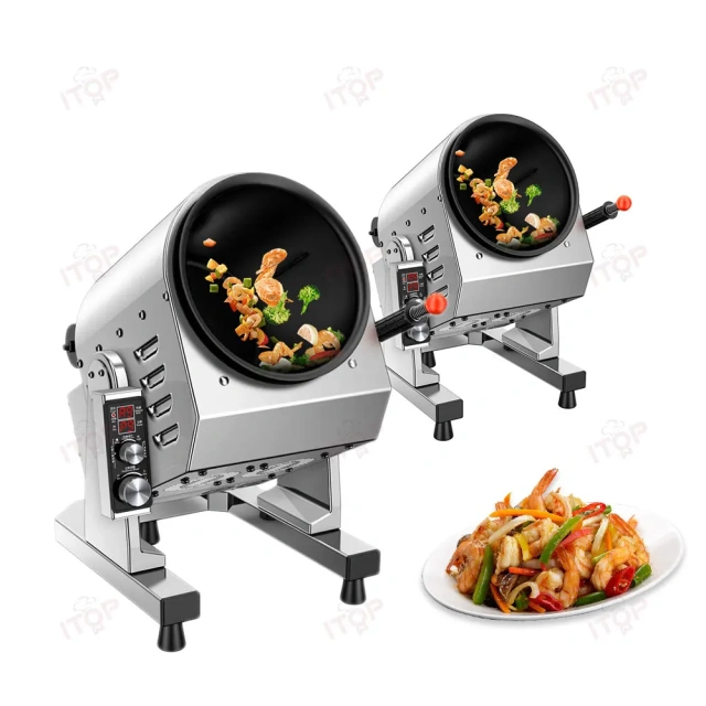26CM Pot Economical Commercial Electromagnetic Cooking Machine Automatic Intelligent Fried Rice Robot