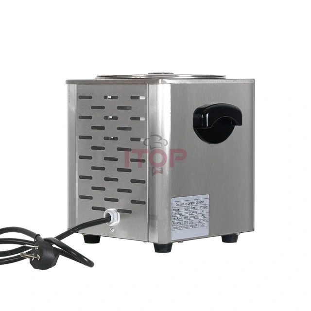 3.5L Electric Hot Oil Cooking Machine Stainless Steel Cooking Oil Warmer Commercial Hot Oil Burner Heater