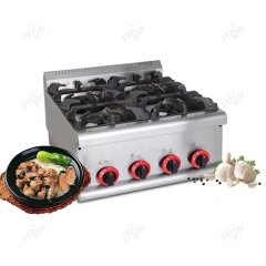 Commercial Counter 4 Burners Gas Stove Table Top Stainless Steel Gas Cooker Rangetop