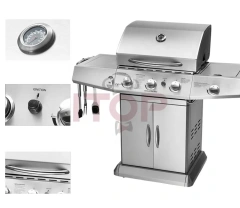 Home Family 4 Burners Barbecue Machine Stainless Steel Outdoor Grill Villa Party Gas Grill Machine With CE