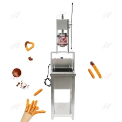 5L Barrel Commercial Spanish Churro Machine With 25L Fryer And 5 Pieces Different Nozzles