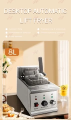 Multifunctional 8L Stainless Steel Deep Fryer Automatic Lifting Oil Frying Machine For Chicken Chop French Fries Potato Fish