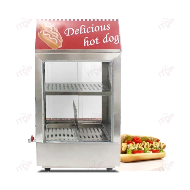 Commercial Electric 110v 220v Sausage Hot Dog Warming Machine Hamburger Sandwich Fried Food  Warmer Showcase
