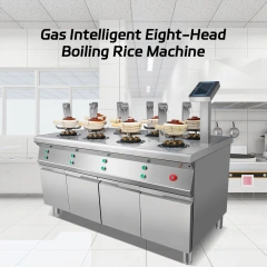 Professional Gas Intelligent Eight-Head Commercial Restaurant Rotary Gas Rice Casserole Cooker