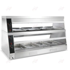 1.2m 1.5m 1.8m Buffet Restaurants Table Top Commercial Insulated Stainless Steel Electric Food Warmer Display Showcase
