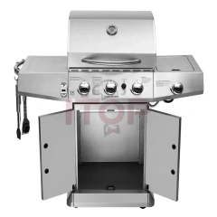 Home Family 4 Burners Barbecue Machine Stainless Steel Outdoor Grill Villa Party Gas Grill Machine With CE
