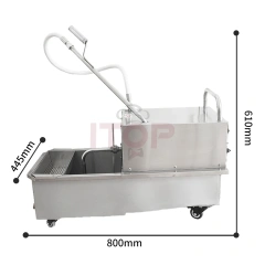 Fryer Filter Stainless Steel Cooking Oil Filter Machine  Commercial 48L Fuel Oil Filter Portable Fryer Oil Filtration System