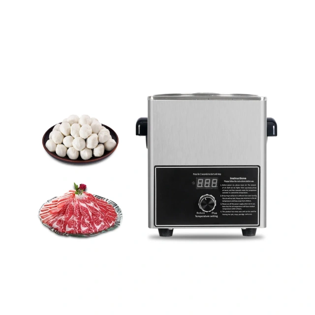 3.5L Electric Hot Oil Cooking Machine Stainless Steel Cooking Oil Warmer Commercial Hot Oil Burner Heater