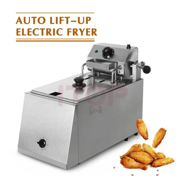 Electric Auto Lift Type Electric Fryer 8L Deep Lift Up Fryer Chicken Frying Machine Chips Fryer